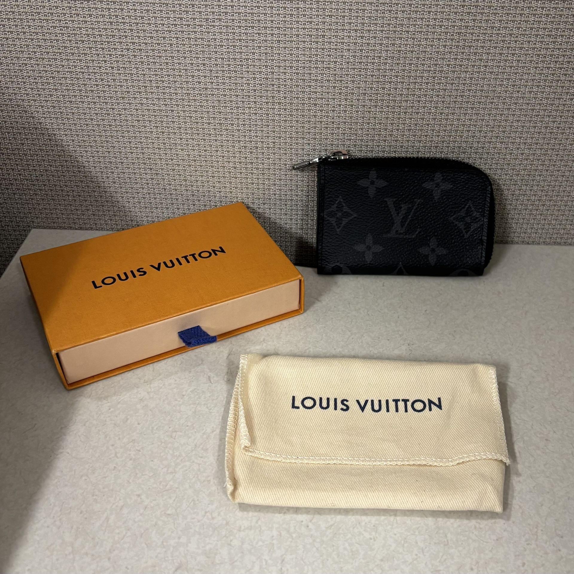 Accessories Louis Vuitton Monogram Eclipse Porte Monnaie Jour Zip Coin Purse 