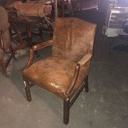 Cowhide Leather Ranch Western Style Arm chair Custom Upholstery