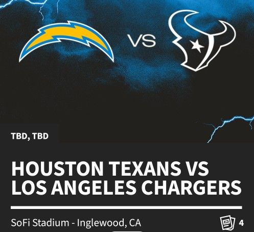 Chargers Vs. Texans