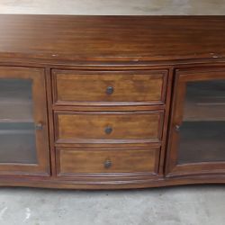 Solid Wood TV Stand Cabinet. 65"Long X 20" Wide