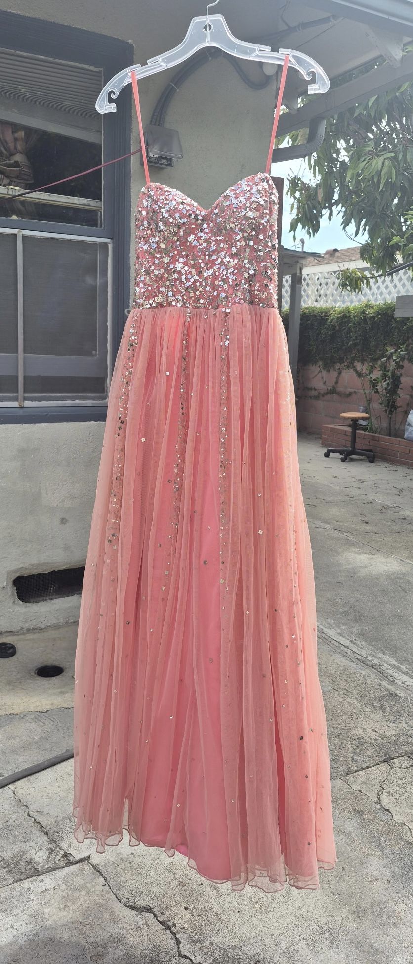 Beautiful Long Strapless Sequin Dress