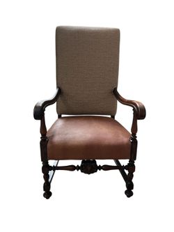 NY: Vintage Ralph Lauren style upholstered high back armchair