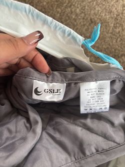 GSLE Gray Padded Fabric Weighted Blanket