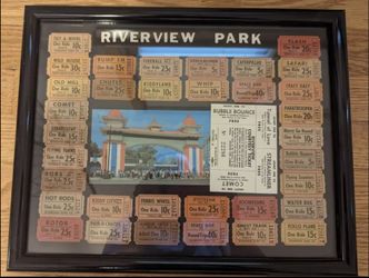 Riverview Park Framed Photo & Tickets Memorabilia