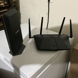 Netgear Modem And Nighthawk Router 