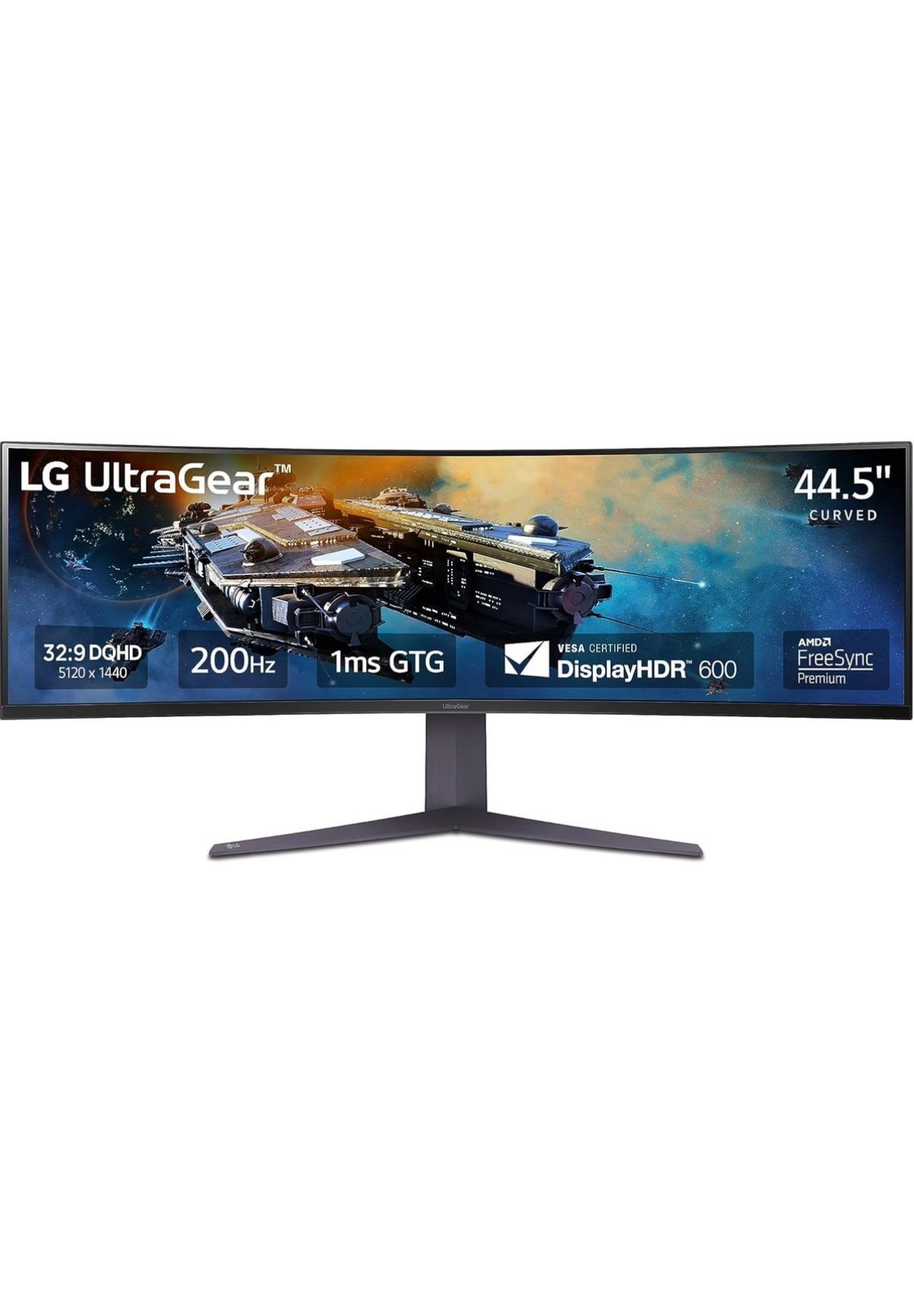LG 45GR65DC-B Ultragear Curved Gaming Monitor 45-Inch 