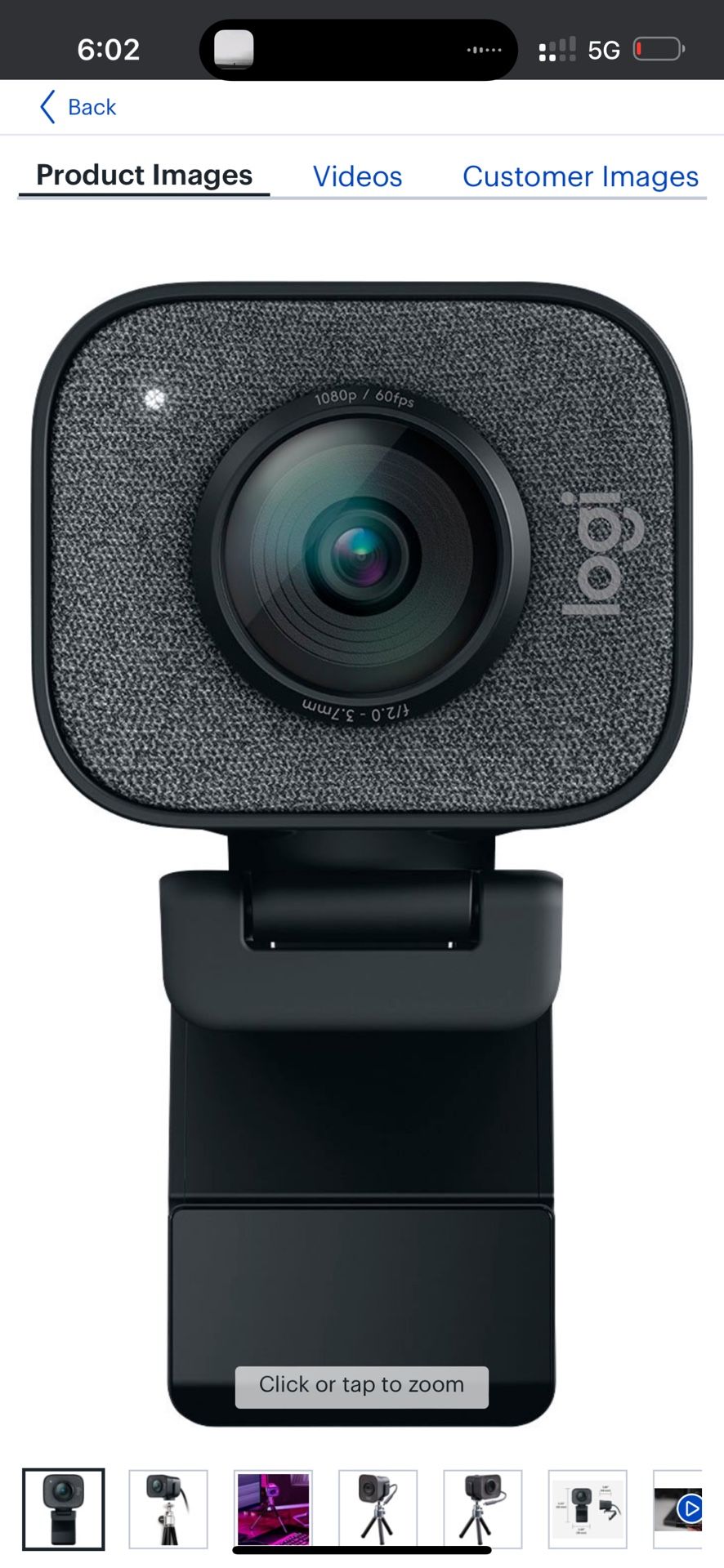 Logitech StreamCam Plus 1080 Webcam for Live Streaming and Content