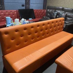Orange Club Couch 