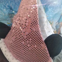 Minnie Mouse Pink Princess Ears Hat From Disneyland 