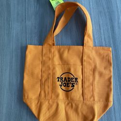 Trader Joes Mini Tote Orange 