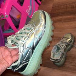 Girls Cardi B Metallic Green Reebok