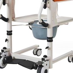 New Patient Lift Transfer Chair for Home,180° Split Seat for Elderly,W/Potty,4 in 1 Height Adjustable Transfer Lift Chair for Disabled,Lift Transfer C