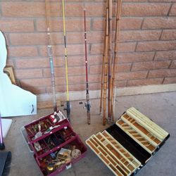Fishing Poles And Tackle Boxes