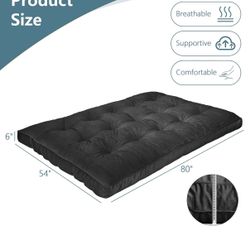 FREE Futon/ Full Size Mattress With Black Cover