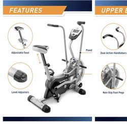 Marcy Air-Resistance Exercise Fan Bike With Dual Acction Handlebars