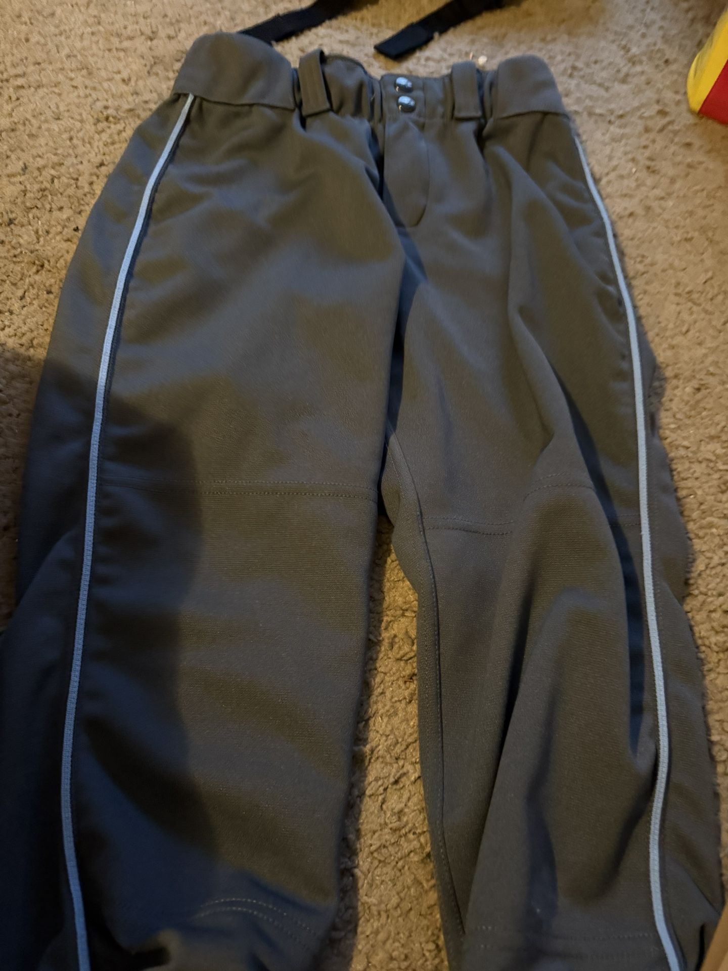I-5 Softball Grey Pants With Blue Pipping