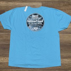 Mossy Oak Fishing Casual All American Tradition Patriotic Flag T Shirt Mens 3XL