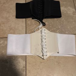 black and white corset