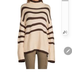 Lea & Viola Striped Longline Sweater