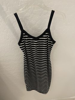 Black White Striped Dress