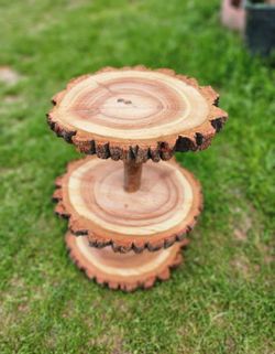 3 Tier Cupcake Stand (Natural Wood 🪵)
