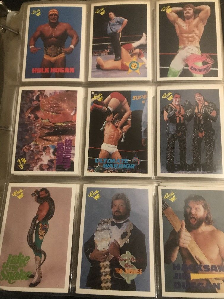 Various Different Sets Of Vintage Wrestling Card Sets
