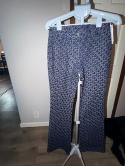 Off white jacquard slim flared sz 27