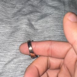 Two Tone Barbe Wire Cuban Diamond Ring