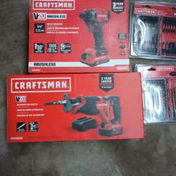 Craftsman Impact Drive 1/4 New W Charger Batery Saw Kit New All $180 