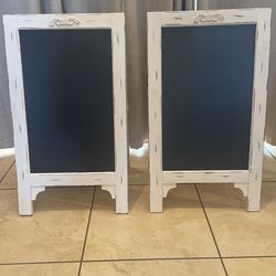 Chalkboards-A-Frame Rustic White