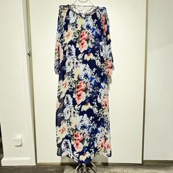 Dress  Bohemian Women Maxi Dress Casual Long Sleeve size M