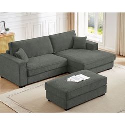 New In Box L Shaped Sectional With Ottoman. Free Local Delivery 