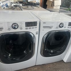 LG 220-volt electric front-loading washer and dryer with a three-month warranty in good condition. Free delivery within the Oakland area. Outside the 