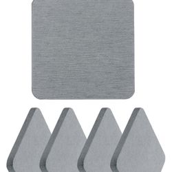 PATIKIL 5 posavasos de diatomeas, 3.9 x 3.9 pulgadas, cuadrados de secado instantáneo, bandeja de piedra absorbente de agua, juego de 5 posavasos de d