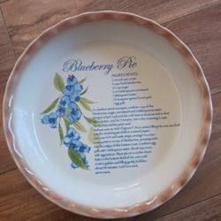 Blueberry Pie Recipe Plate 