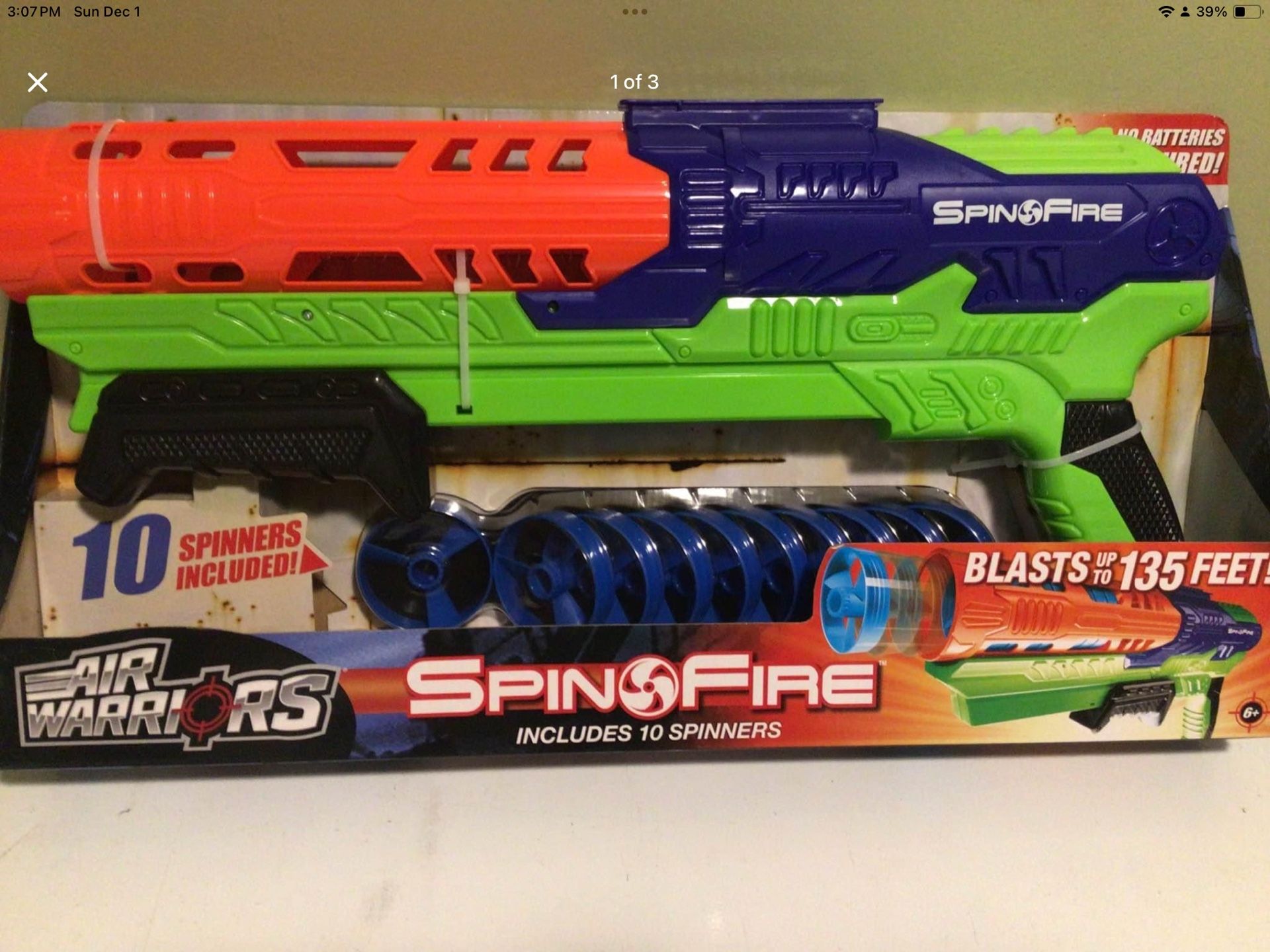 Air Warriors Spin Fire Blaster Toy Gun