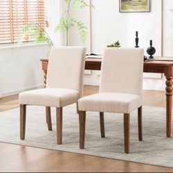Brand New COLAMY Fabric Dining Chairs – 2 Set of 2