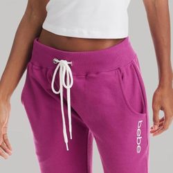 bebe  Womens Sweatpants French Terry Joggers
