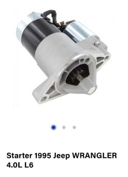 Starter for a jeep
