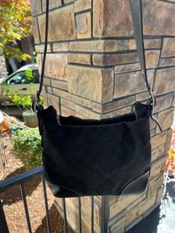Vintage Coach Black Signature Hobo/Crossbody Bag – $70 OBO