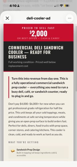Deli cooler