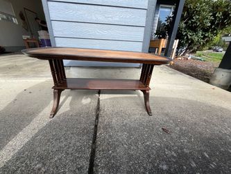 Wood Coffee Table with Lower Shelf