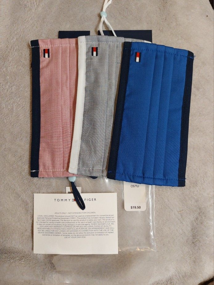 Tommy Hilfiger 3 Pack Face mask New