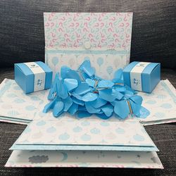 💙 Gender Reveal "Explosion Box" - IT'S A BOY! 💙