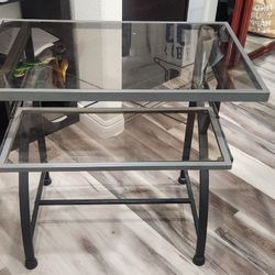Glass Top Computer Desk