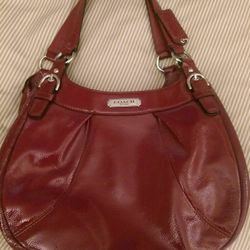 Red coach handbag