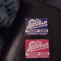 Baseball 1986, 1988 Topps Traded Sets.  Cash Porch Pickup Redmond 