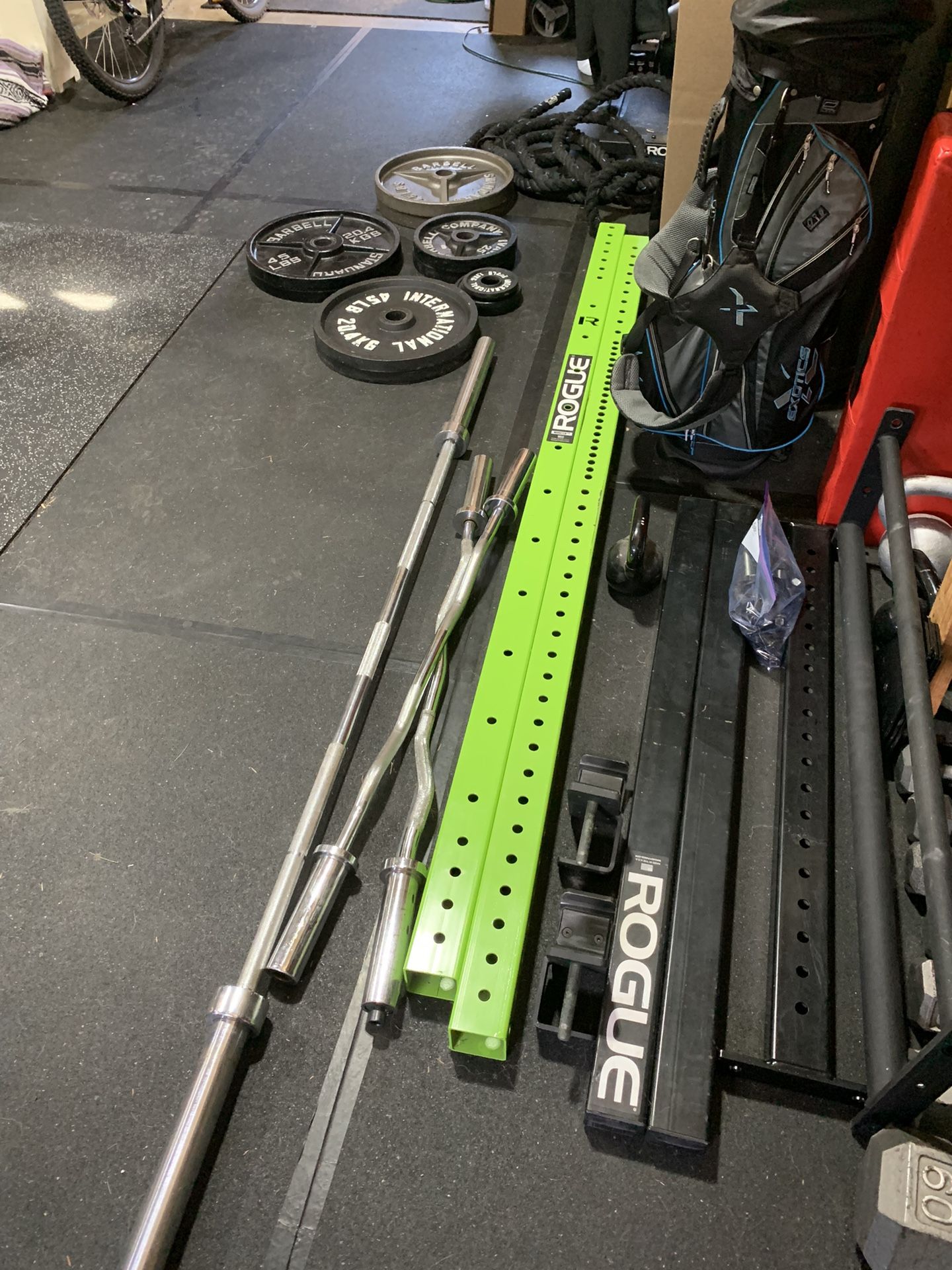 Rogue Lite Rack Rogue Monster Lite Squat Rack, Weights, Barbell, And More for Sale in ...