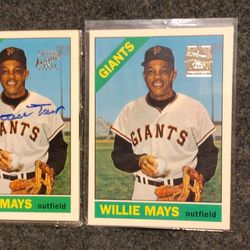 Willie Mays Autograped Card Plus Two Extras
