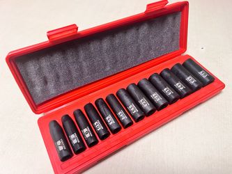 Tekton 3/8" Drive Deep Impact Socket Set 7-19mm (Like New)⁠